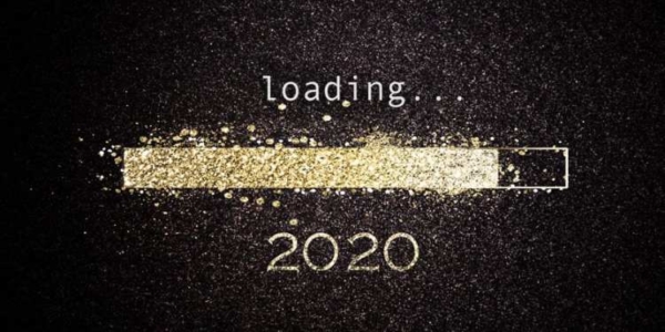 2020 New year background with loading bar
